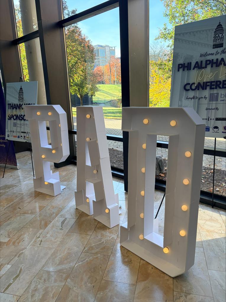 Large letters that spell out "P" "A" "D"