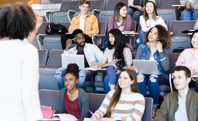 law students in lecture hall
